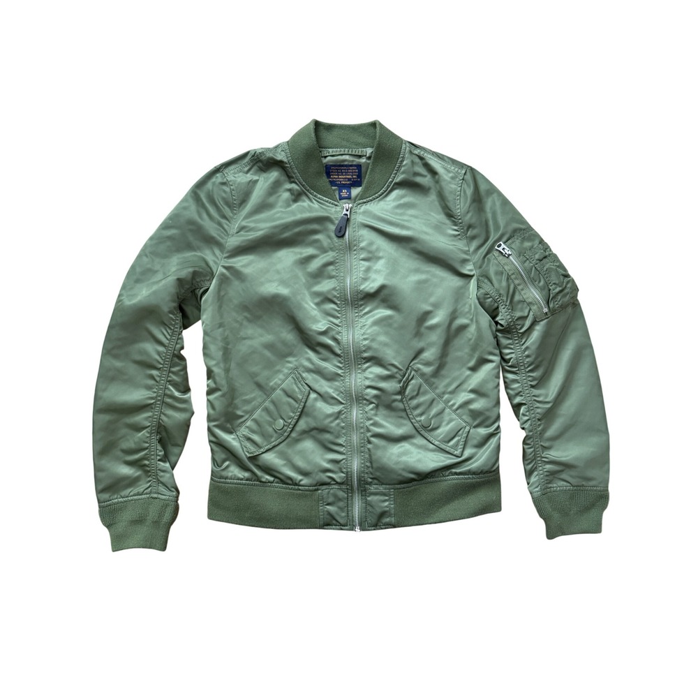 Alpha Industries Womens MA-1 Flight Bomber Jacket Sage Green XS PON001042